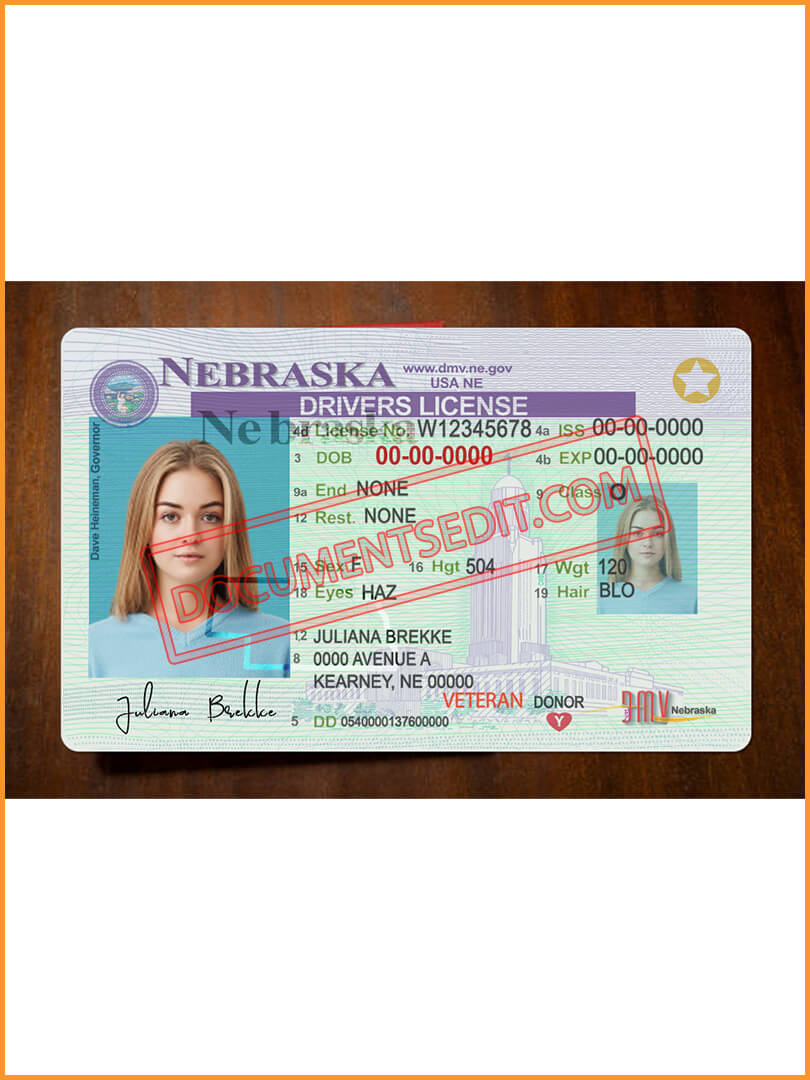 Nebraska Driver License Template Documents Edit