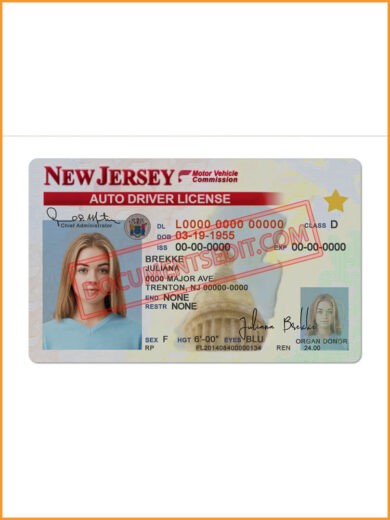 New Jersey Drivers License