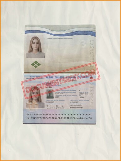 Passport of Finland Scan