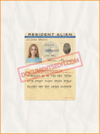 Resident alien card что это