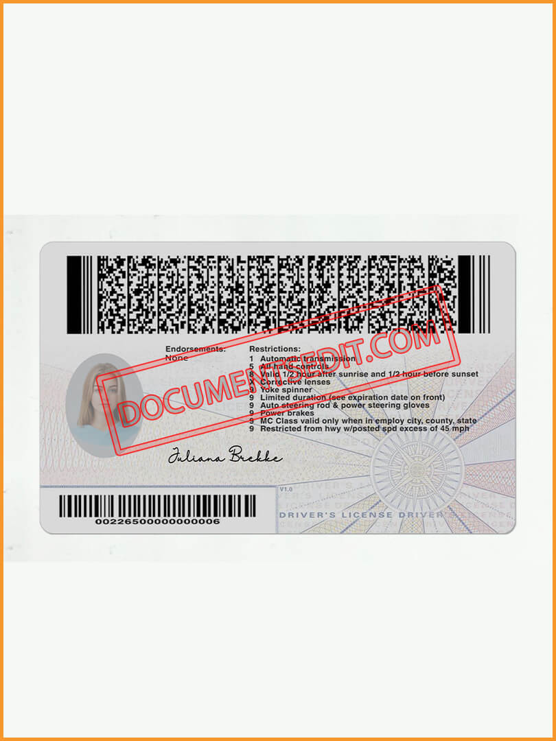 Virginia Drivers License PSD Template Documents Edit