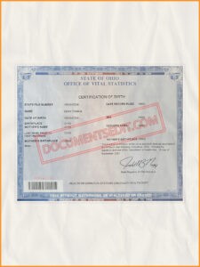 Ohio birth certificate