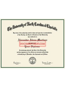 Carolina at charlotte certificate