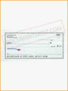 Bank of America Bank Check