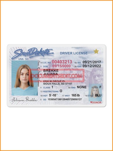 South Dakota Driver License