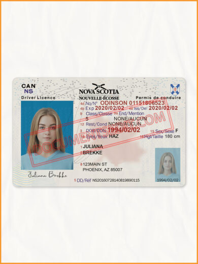 Nova Scotia Drivers License