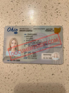 Ohio Driver License PSD Template Old Front 1