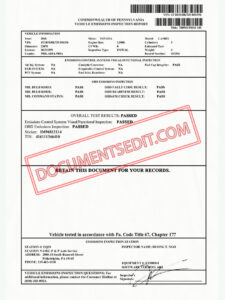 Vehicle Emissions Report