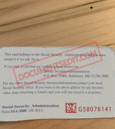 Social Security Card Template 46 b