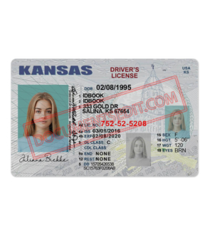 Kansas Driver License PSD Template New f