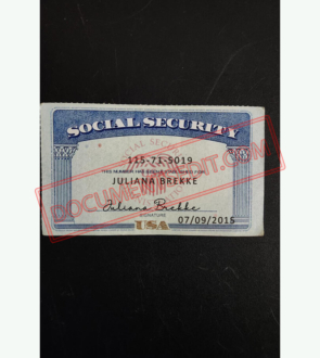 Social Security Card Template 64 f