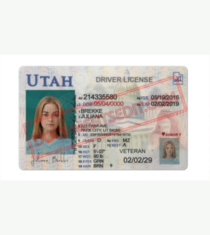 Utah Driver License Template New ff