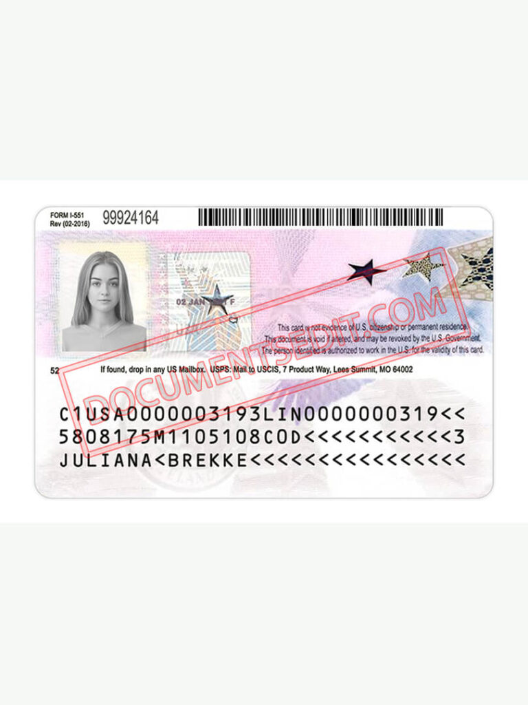 USA Employment Authorization Card Template – Documents Edit