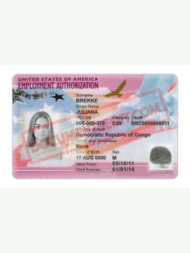 USA Employment Authorization Card - Documents Edit