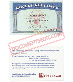 Social Security Card Template 100 6