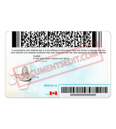 Alberta Drivers License PSD Template2