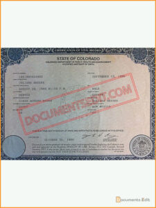 Colorado Birth Certificate