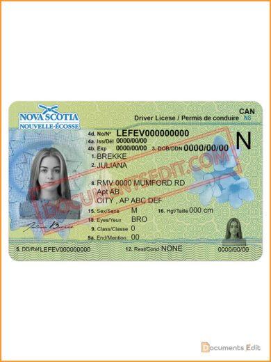 Nova Scotia Drivers License