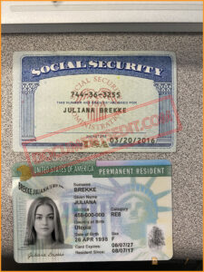 SSN and Permanent Resident Card