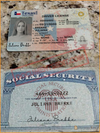 SSN and New Texas Driver License