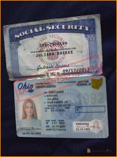 SSN and Ohio Driver License