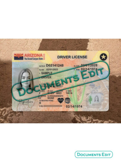 DocumentsEdit Arizona Driving License Template New 3