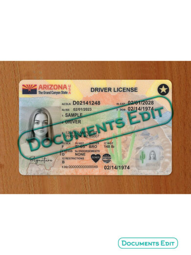 DocumentsEdit Arizona Driving License Template New 4