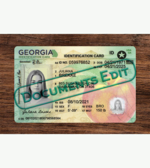 DocumentsEdit - Georgia Identification Card PSD Template New 4