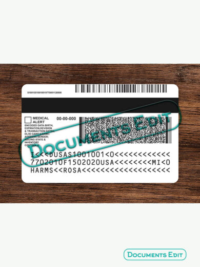 DocumentsEdit Michigan Driver License Template New 3