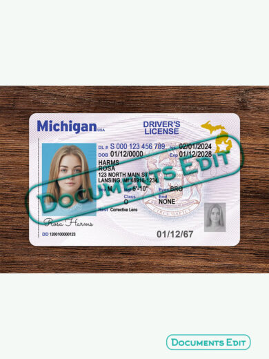 DocumentsEdit Michigan Driver License Template New 4