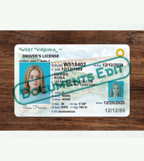 DocumentsEdit - West Virginia Drivers License Template New (V2) 2