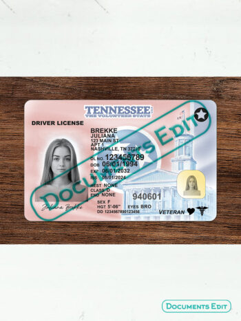 DocumentsEdit Tennessee Driver License PSD Template V3 2