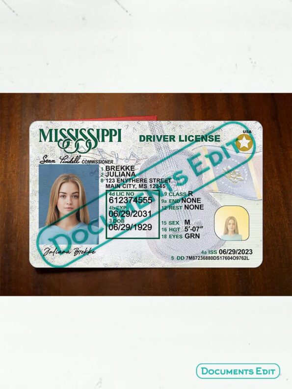 DocumentsEdit Mississippi Driver License new Template V2 4