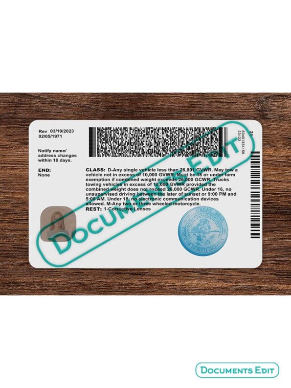 DocumentsEdit North Dakota Driver License New PSD Template V2 3