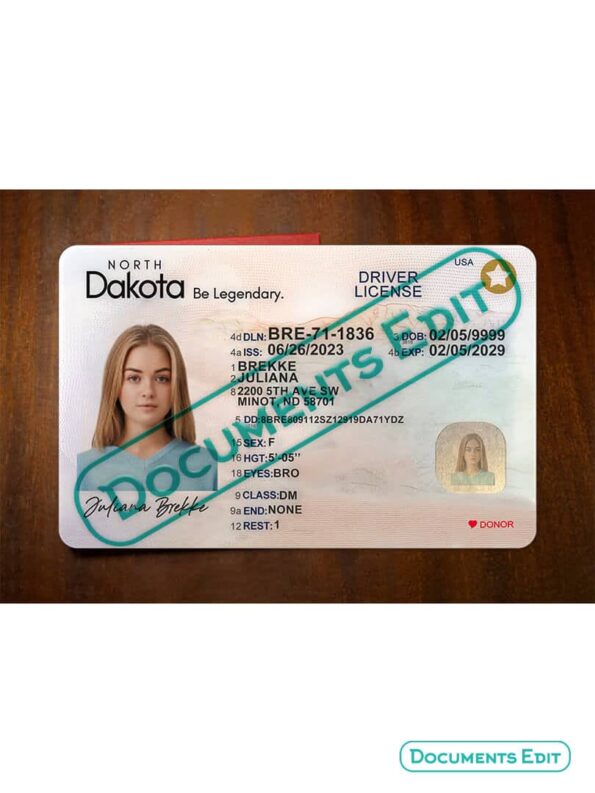 DocumentsEdit North Dakota Driver License New PSD Template V2 6